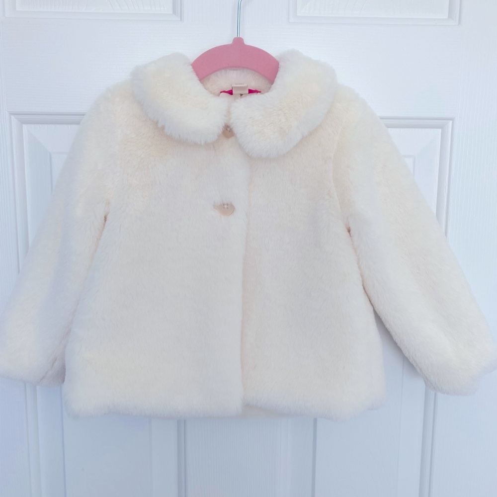 Baby Girl Faux Fur Ivory Jacket sz. 24 mos.